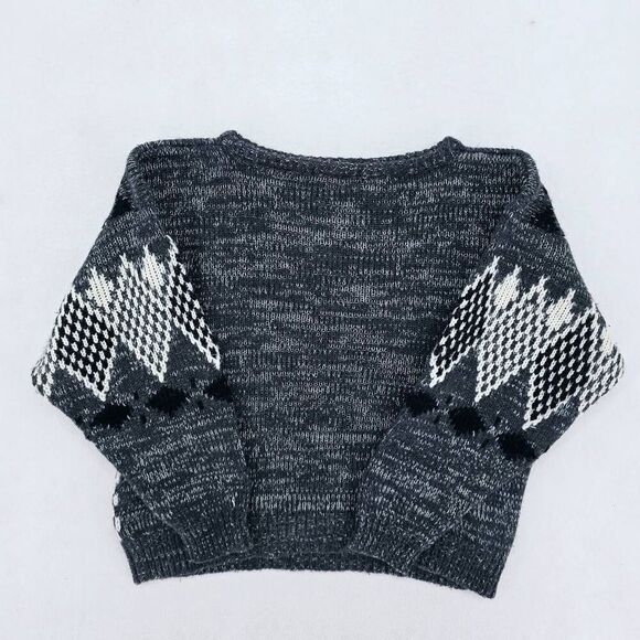 Vintage 80's Men's Crewneck Pullover Sweater Gray M - Picture 2 of 4